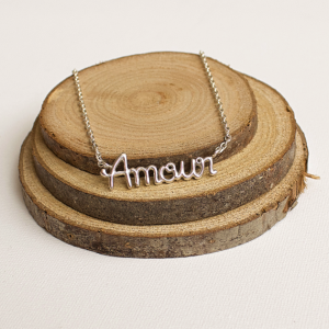 Collier prénom argent (écriture)