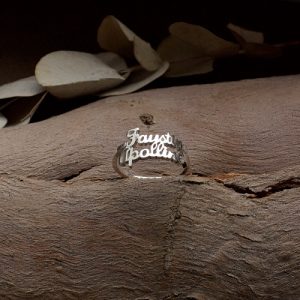 bague personnalisée avec deux prénoms en argent 925 faite à la main
