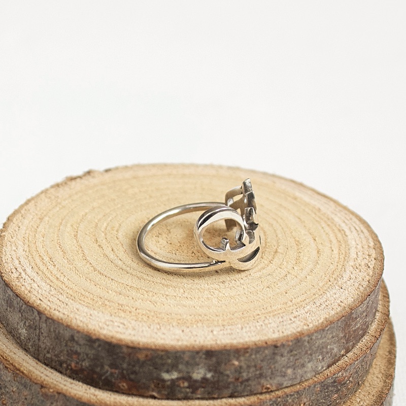bague prénom en arabe argent 925