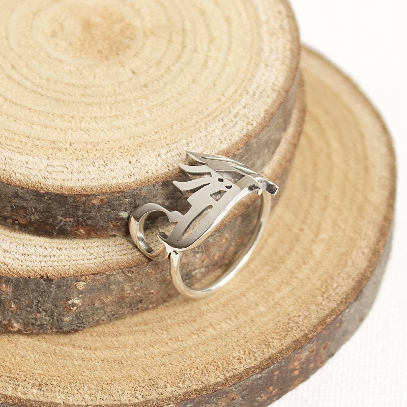 bague pour femme en écriture arabe calligraphie