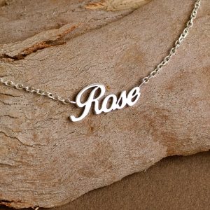 collier prénom personnalisé en argent fait main