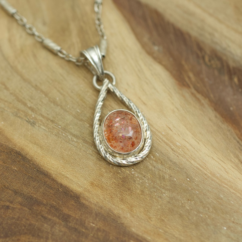 Pendentif pierre de soleil argent – Image 2