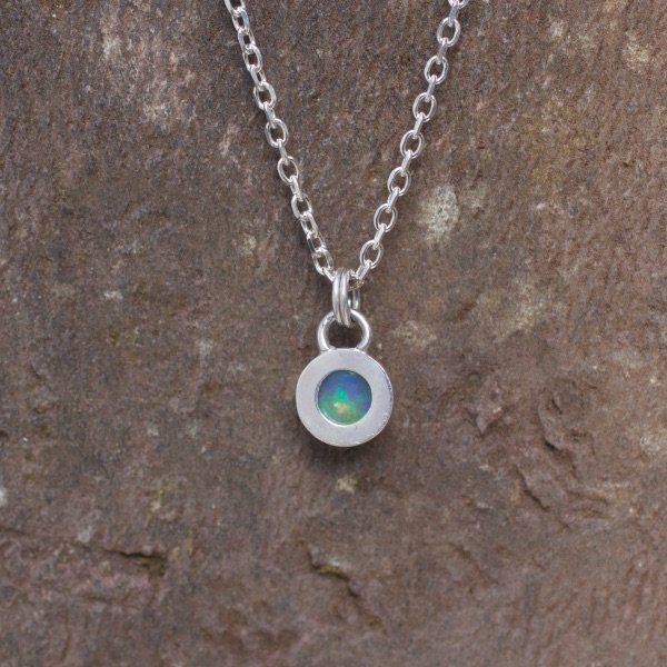 Pendentif opale argent couronne – Image 4
