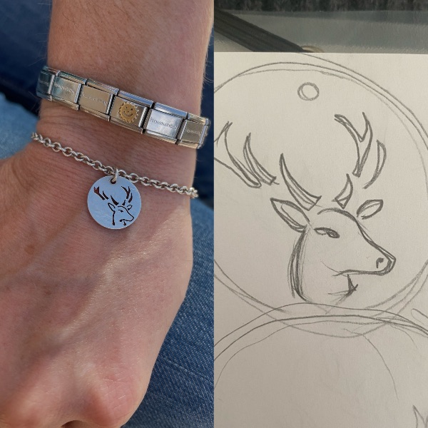 bijou sur mesure animal croquis et bracelet sur mesure