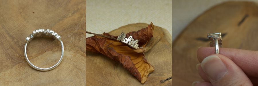 details d'une bague personnalisee solide