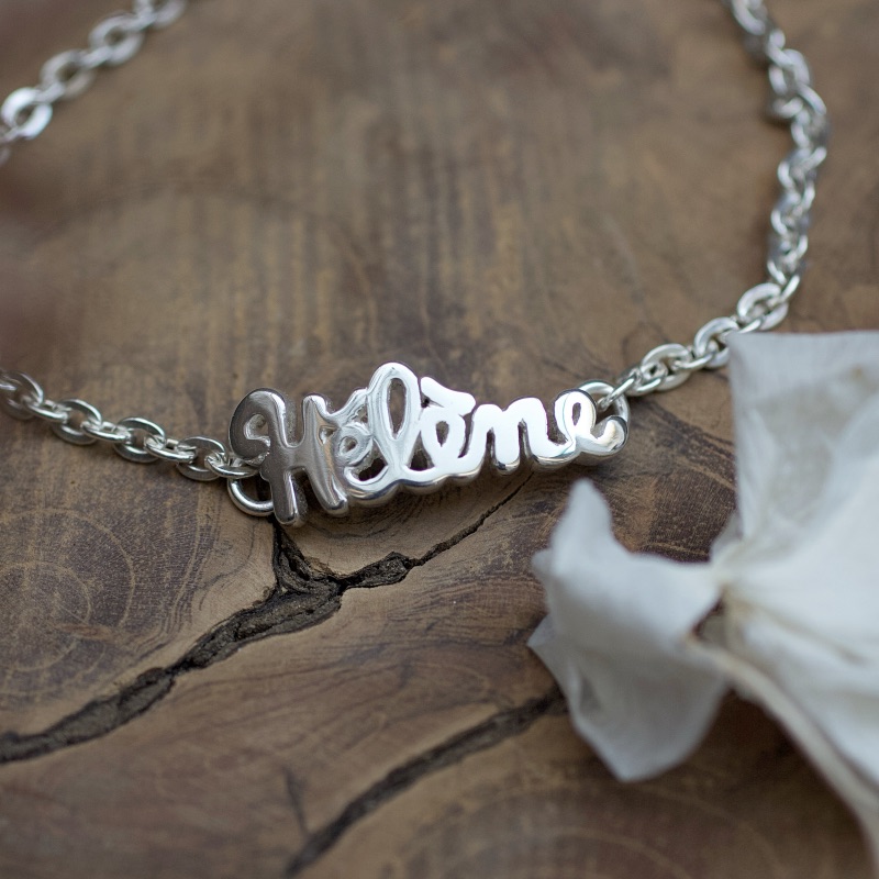 bracelet avec prénom pour femme en argent