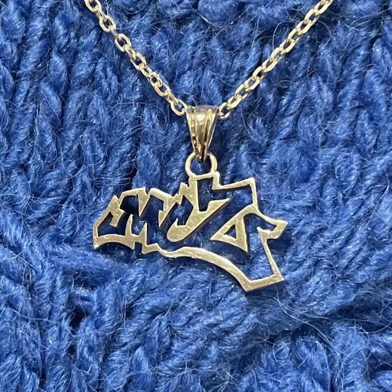 collier personnalisé tag graffiti argent