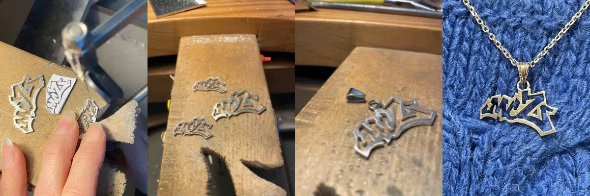 étapes de fabrication d'un bijou personnalisé en argent